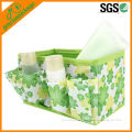 Foldable non woven fabric cosmetic storage box with pocket(PRS-817)